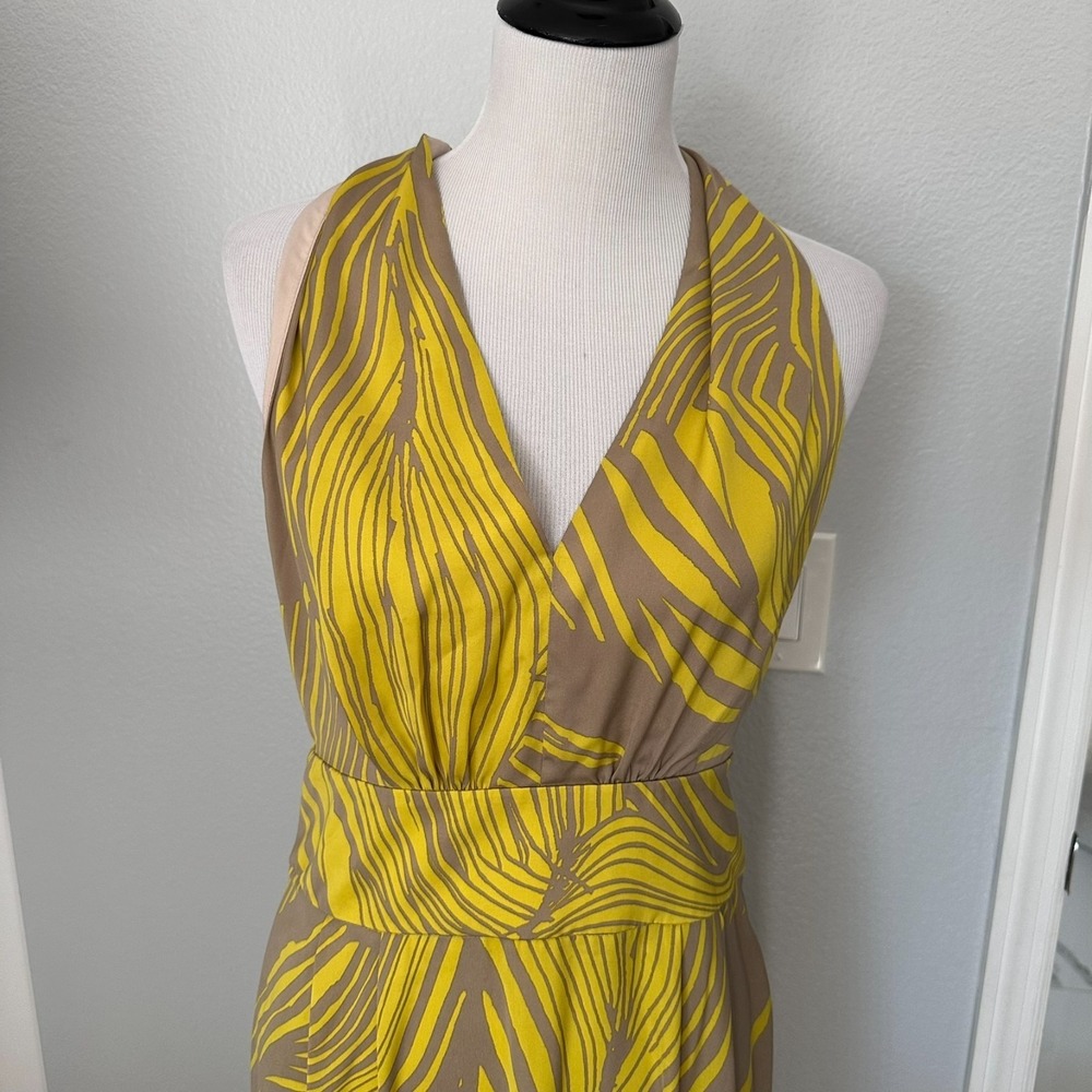 Banana Republic Size-8/Petite Maxi Dress Tie Back Halter Botanica Printed $150 - Picture 16 of 16